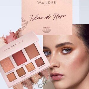 Wander Beauty Island Hop Getaway Eye&Face Palette~7 Shades (Pink/Copper) NIB 19g